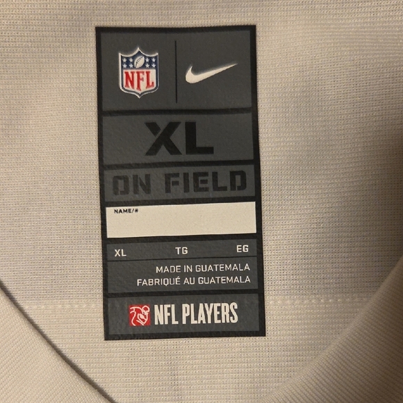 NFL White Jersey with Bold Black Numbers - Picture 3 of 10